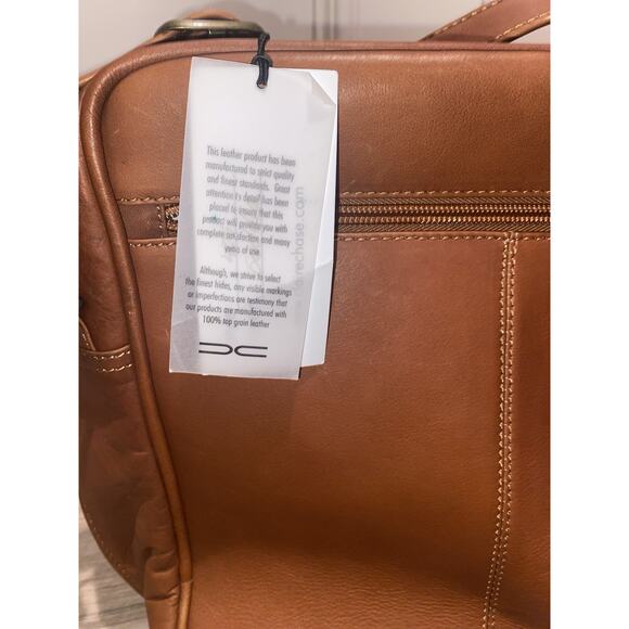 NOT FOR SALE: Claire Chase NWT Jumbo Man Bag 405 Saddle Leather Messenger Bag - Picture 4 of 15
